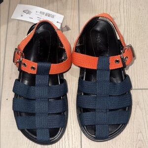 Marni Kids Sandals with Orange and Navy Straps